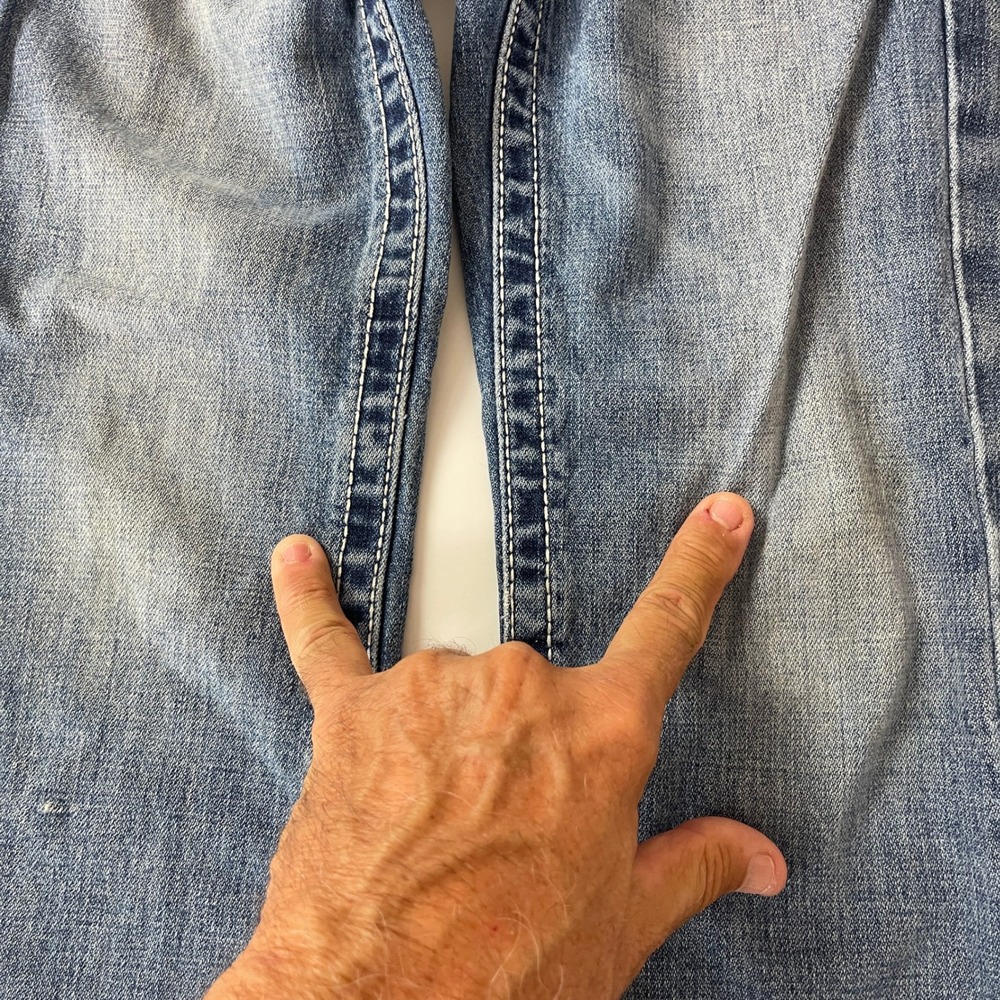 Ariat B4 Jeans Boys 8 Blue Relaxed Bootcut Medium Wash Denim Western Cowboy Play - Picture 9 of 10
